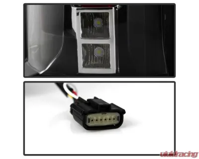 Xtune Escalade Style LED Tail Lights With Black Lens GMC Yukon 2015-2019 - ALT-JH-GY15-2IN1LED-BK