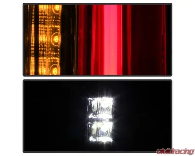 Xtune Escalade Style LED Tail Lights With Black Lens GMC Yukon 2015-2019 - ALT-JH-GY15-2IN1LED-BK