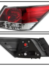 Xtune OE Left Driver Side Tail Lights Honda Accord 2008-2012                                     - ALT-JH-HA084D-OE-OL - Image 2