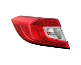 Xtune OE Outer Left Driver Side Tail Lights With Red Clear Lens Honda Accord 2018-2020