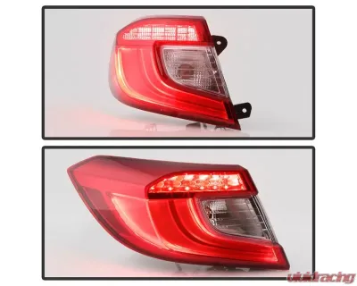 Xtune OE Outer Left Driver Side Tail Lights With Red Clear Lens Honda Accord 2018-2020 - ALT-JH-HA18-OE-OL