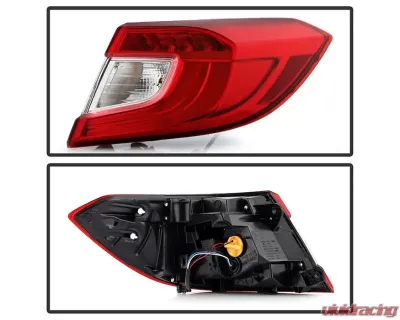 Xtune OE Outer Right Passenger Side Tail Lights With Red Clear Lens Honda Accord 2018-2020 - ALT-JH-HA18-OE-OR