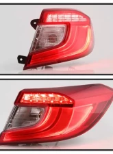 Xtune OE Outer Right Passenger Side Tail Lights With Red Clear Lens Honda Accord 2018-2020                                     - ALT-JH-HA18-OE-OR - Image 6