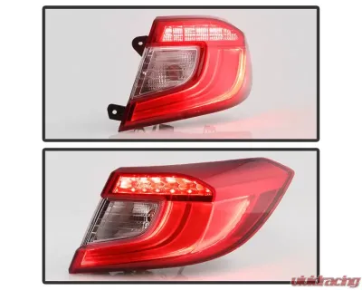 Xtune OE Outer Right Passenger Side Tail Lights With Red Clear Lens Honda Accord 2018-2020 - ALT-JH-HA18-OE-OR
