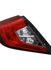 Xtune OE Left Driver Side Tail Lights With Red Clear Lens Honda Civic 2016                                     - ALT-JH-HC164D-OE-L - Image 6