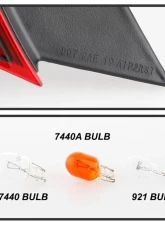 Xtune OE Left Driver Side Tail Lights With Red Clear Lens Honda Civic 2016                                     - ALT-JH-HC164D-OE-L - Image 6