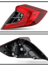 Xtune OE Tail Lights With Red Smoked Lens Honda Civic 2016                                     - ALT-JH-HC164D-OE-RS - Image 2