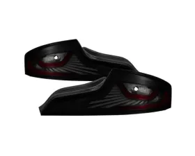 Xtune LED Light Tube Style Tail Lights With Black Smoked Lens Infiniti G35 Coupe 2003-2005