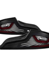 Xtune LED Light Tube Style Tail Lights With Black Lens Infiniti G35 Coupe 2006-2007                                     - ALT-JH-IG3506-LEDLB-BK - Image 10