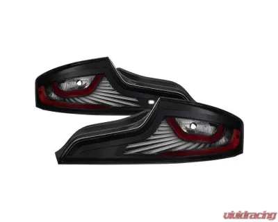 Xtune LED Light Tube Style Tail Lights With Black Lens Infiniti G35 Coupe 2006-2007 - ALT-JH-IG3506-LEDLB-BK