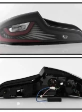 Xtune LED Light Tube Style Tail Lights With Black Lens Infiniti G35 Coupe 2006-2007                                     - ALT-JH-IG3506-LEDLB-BK - Image 2