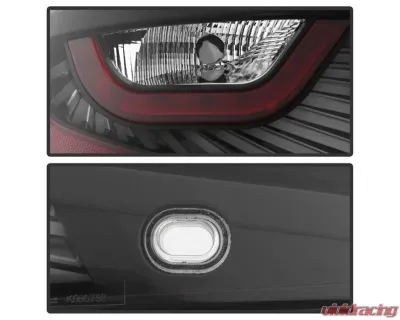 Xtune LED Light Tube Style Tail Lights With Black Lens Infiniti G35 Coupe 2006-2007 - ALT-JH-IG3506-LEDLB-BK
