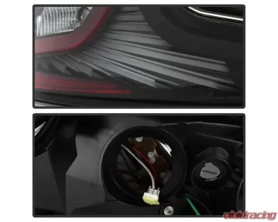 Xtune LED Light Tube Style Tail Lights With Black Lens Infiniti G35 Coupe 2006-2007 - ALT-JH-IG3506-LEDLB-BK