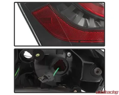 Xtune LED Light Tube Style Tail Lights With Black Lens Infiniti G35 Coupe 2006-2007 - ALT-JH-IG3506-LEDLB-BK