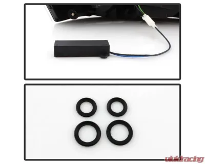 Xtune LED Light Tube Style Tail Lights With Black Lens Infiniti G35 Coupe 2006-2007 - ALT-JH-IG3506-LEDLB-BK