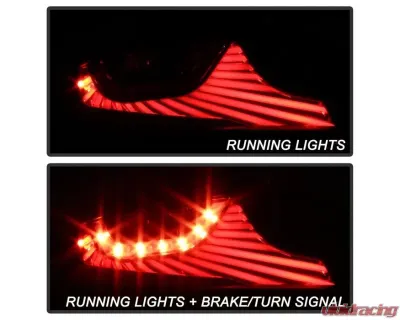 Xtune LED Light Tube Style Tail Lights With Black Lens Infiniti G35 Coupe 2006-2007 - ALT-JH-IG3506-LEDLB-BK