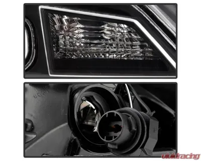 Xtune LED Light Tube Style Tail Lights With Black Lens Infiniti G37 | Q60 Coupe 2008-2015 - ALT-JH-IG37-2D-LBLED-BK