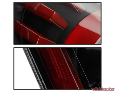 Xtune LED Light Tube Style Tail Lights With Black Lens Infiniti G37 | Q60 Coupe 2008-2015 - ALT-JH-IG37-2D-LBLED-BK