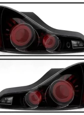 Xtune LED Light Tube Style Tail Lights With Black Smoked Lens Infiniti G37 | Q60 Coupe 2008-2015                                     - ALT-JH-IG37-2D-LBLED-BSM - Image 2