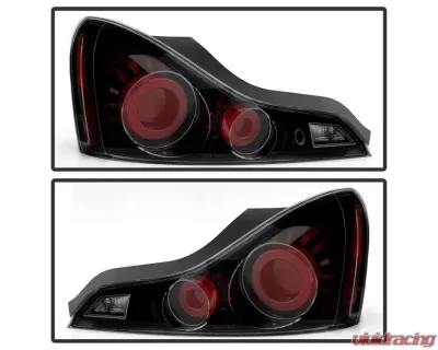 Xtune LED Light Tube Style Tail Lights With Black Smoked Lens Infiniti G37 | Q60 Coupe 2008-2015 - ALT-JH-IG37-2D-LBLED-BSM