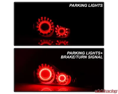 Xtune LED Light Tube Style Tail Lights With Black Smoked Lens Infiniti G37 | Q60 Coupe 2008-2015 - ALT-JH-IG37-2D-LBLED-BSM