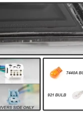 Xtune OEM Style Tail Lights With Black Lens Infiniti G37 Coupe | Q60 2008-2015                                     - ALT-JH-IG3708-OE-BK - Image 6