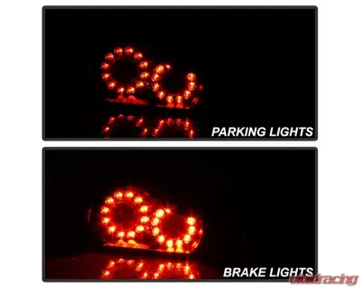 Xtune OEM Style Tail Lights With Black Lens Infiniti G37 Coupe | Q60 2008-2015 - ALT-JH-IG3708-OE-BK