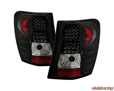 Xtune LED Tail Lights With Black Lens Jeep Grand Cherokee 1999-2004 - ALT-JH-JGC99-LED-BK