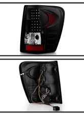 Xtune LED Tail Lights With Black Lens Jeep Grand Cherokee 1999-2004                                     - ALT-JH-JGC99-LED-BK - Image 2