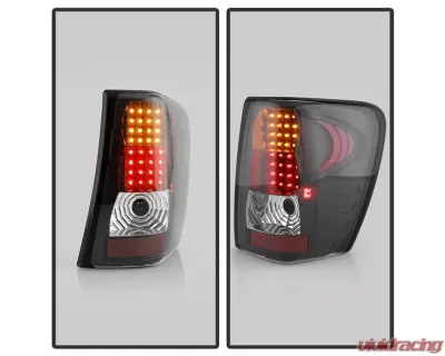 Xtune LED Tail Lights With Black Lens Jeep Grand Cherokee 1999-2004 - ALT-JH-JGC99-LED-BK