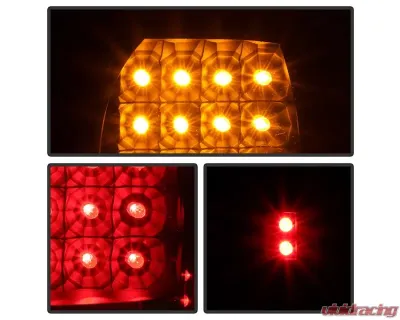 Xtune LED Tail Lights With Black Lens Jeep Grand Cherokee 1999-2004 - ALT-JH-JGC99-LED-BK