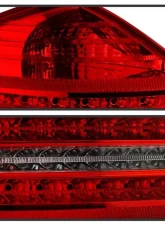 Xtune LED Tail Lights With Red Clear Lens Mercedes Benz W221 S-Class 2007-2009                                     - ALT-JH-MBW221-LED-RC - Image 3
