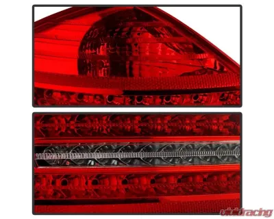 Xtune LED Tail Lights With Red Clear Lens Mercedes Benz W221 S-Class 2007-2009 - ALT-JH-MBW221-LED-RC