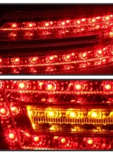 Xtune LED Tail Lights With Red Clear Lens Mercedes Benz W221 S-Class 2007-2009                                     - ALT-JH-MBW221-LED-RC - Image 5