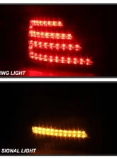 Xtune LED Tail Lights With Red Clear Lens Mercedes Benz W221 S-Class 2007-2009                                     - ALT-JH-MBW221-LED-RC - Image 6