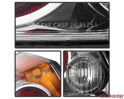 Xtune OE Style Tail Lights With Chrome Lens Nissan Altima Sedan & Hybrid 2007-2012 - ALT-JH-NA07-4D-OE-C