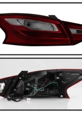 Xtune OE Tail Lights With Red Smoked Lens Nissan Altima 2016-2018                                     - ALT-JH-NA16-4D-RSM - Image 2