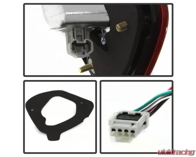 Xtune OE Tail Lights With Red Smoked Lens Nissan Altima 2016-2018 - ALT-JH-NA16-4D-RSM