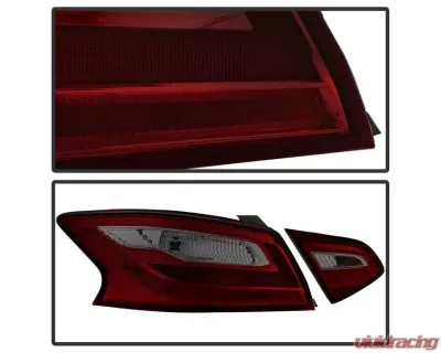 Xtune OE Tail Lights With Red Smoked Lens Nissan Altima 2016-2018 - ALT-JH-NA16-4D-RSM