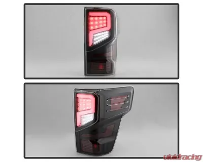 Xtune Light Bar Style LED Tail Lights With Black Lens Nissan Titan 2016-2020 - ALT-JH-NT16-LBLED-BK