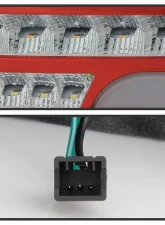 Xtune Light Bar Style LED Tail Lights With Red Clear Lens Subaru Impreza WRX | WRX STI 2015-2021                                     - ALT-JH-SIWRX15-LBLED-RC - Image 3
