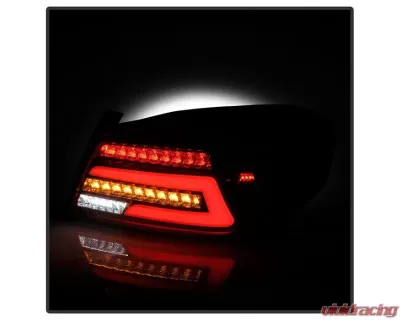 Xtune Light Bar Style LED Tail Lights With Red Clear Lens Subaru Impreza WRX | WRX STI 2015-2021 - ALT-JH-SIWRX15-LBLED-RC