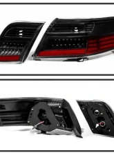 Xtune LED Tail Lights With Black Lens Toyota Camry 2007-2009                                     - ALT-JH-TCAM07-LED-BK - Image 2