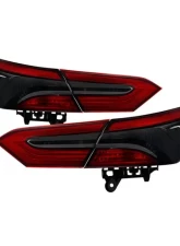 Xtune 4pcs OE Tail Lights With Red Smoke Lens Toyota Camry 2018-2019                                     - ALT-JH-TCAM18-4PC-OE-RS - Image 8