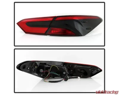 Xtune 4pcs OE Tail Lights With Red Smoke Lens Toyota Camry 2018-2019 - ALT-JH-TCAM18-4PC-OE-RS