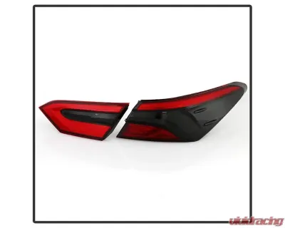 Xtune 4pcs OE Tail Lights With Red Smoke Lens Toyota Camry 2018-2019 - ALT-JH-TCAM18-4PC-OE-RS