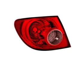 Xtune OEM Left Driver Side Outer Tail Lights Toyota Corolla 2004-2008