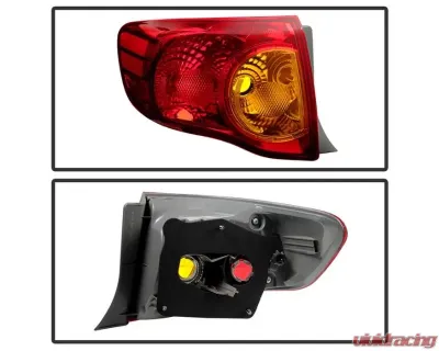 Xtune OEM Left Driver Side Outer Tail Lights Toyota Corolla 2009-2010 - ALT-JH-TCO09-OE-OL