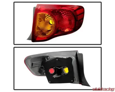 Xtune OEM Right Passenger Side Outer Tail Lights Toyota Corolla 2009-2010 - ALT-JH-TCO09-OE-OR