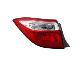 Xtune OE Left Driver Side Tail Lights With Red Clear Lens Toyota Corolla 2014-2016